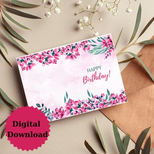 Birthday Card Printable | Digital Birthday Cards | Printable Birthday Card | Printable Happy Birthday Cards | Digital Download
