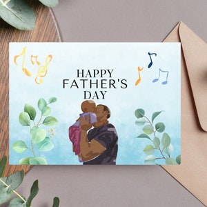 Happy Father&#39;s Day Printable Card / Instant Download PDF / Father&#39;s Day Card Template/ Digital Download Card