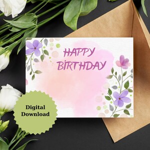 Birthday Card Printable | Digital Birthday Cards | Printable Birthday Card | Printable Happy Birthday Cards | Digital Download