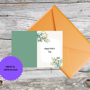 Happy Father&#39;s Day Printable Card / Instant Download PDF / Father&#39;s Day Card Template/ Digital Download Card