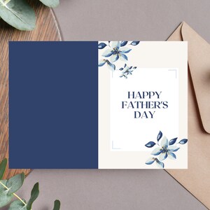 Happy Father&#39;s Day Printable Card / Instant Download PDF / Father&#39;s Day Card Template/ Digital Download Card