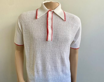VTG Mint Mens Knit Golf Shirt-LG