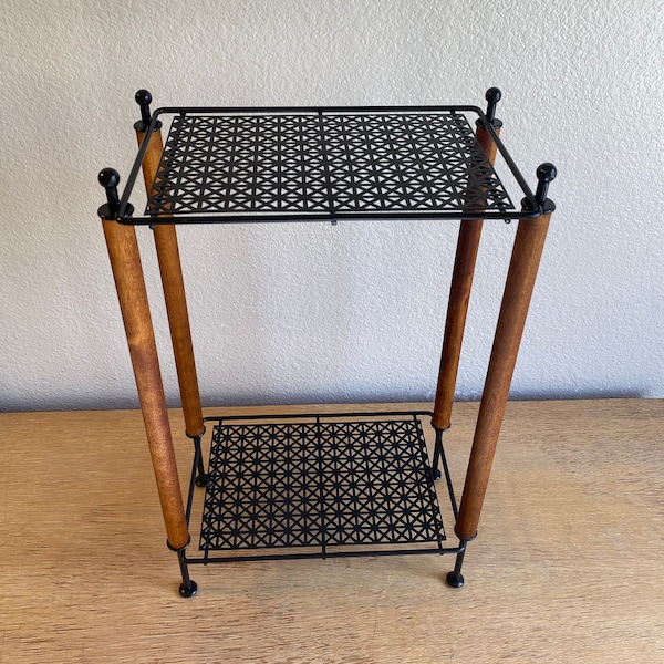 MCM Atomic Side Table Plant Stand Restored