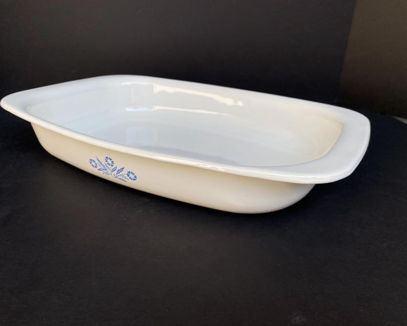Prostokątna brytfanna Corning Ware w kolorze chabrowym zdjęcie 2