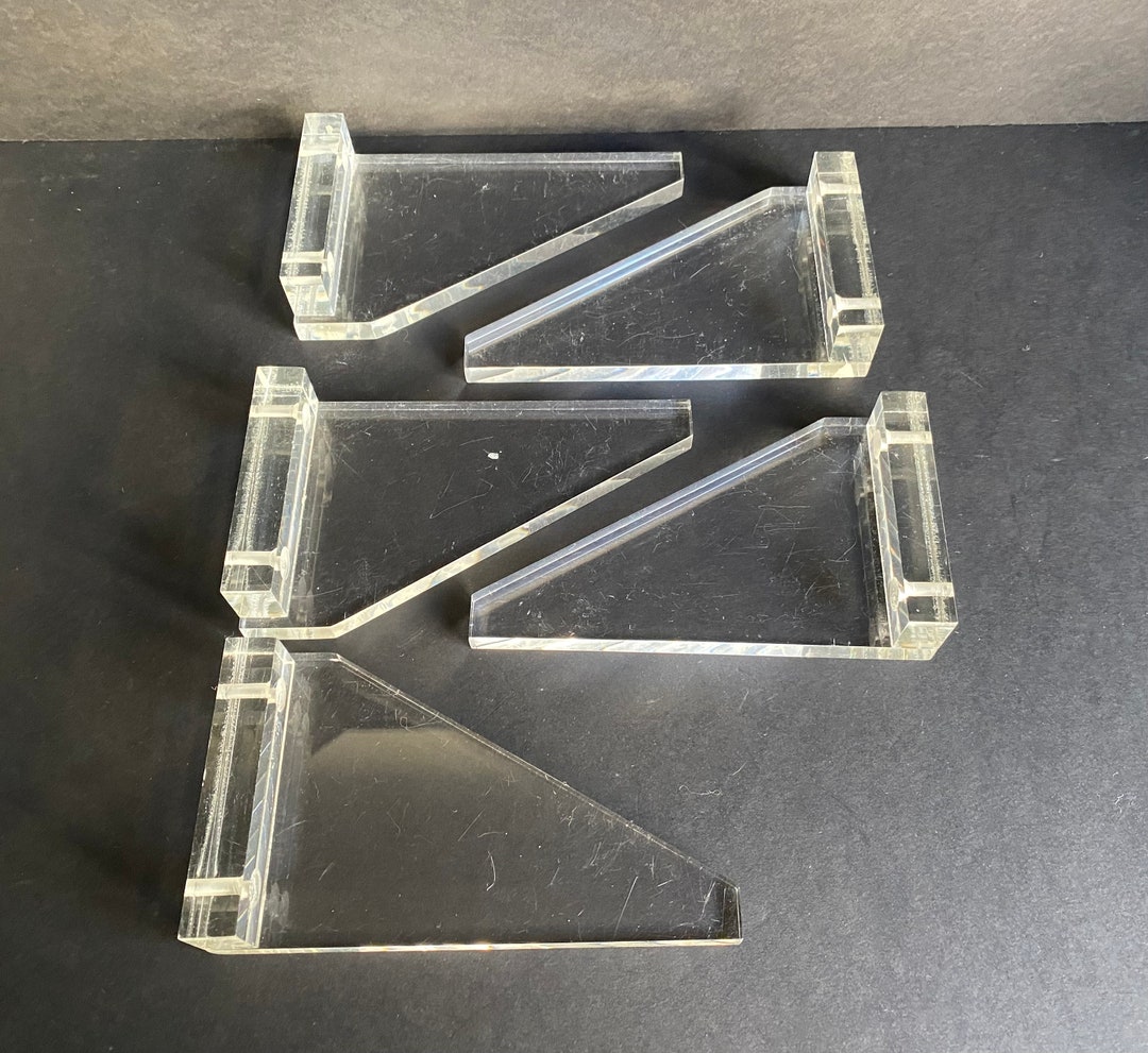 Lucite Acrylic Shelf Bracketsset of 5 Etsy