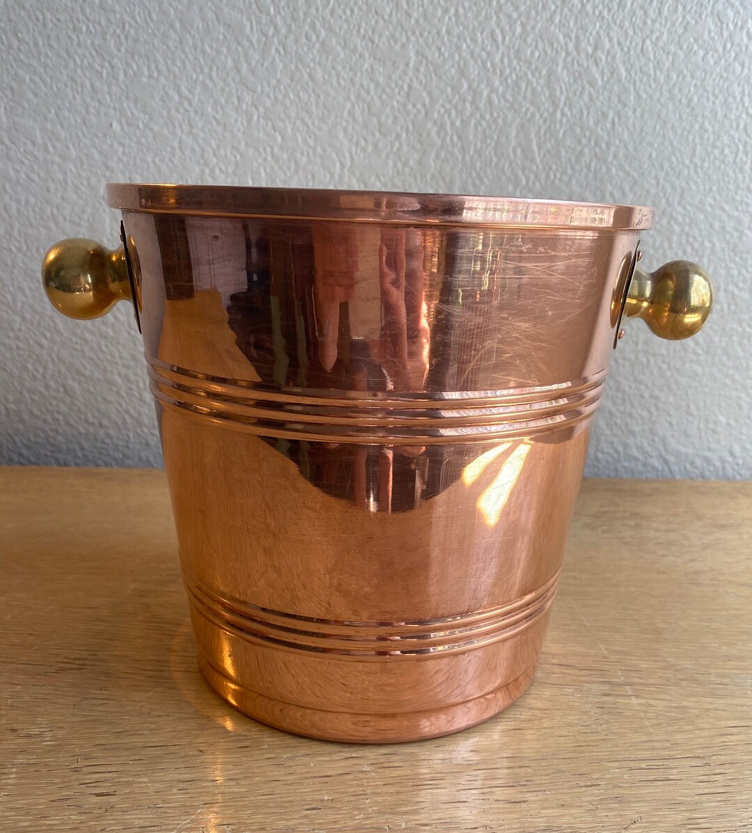 Vintage Copper Ice Bucket Etsy