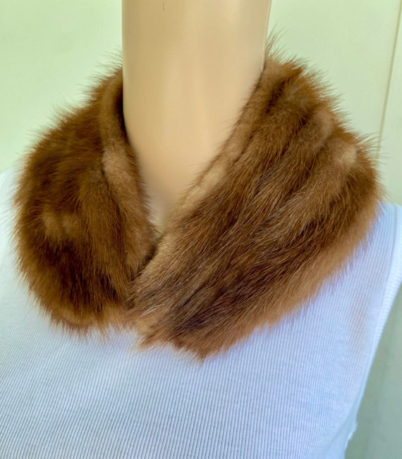 1950's Light Brown Mink Collar