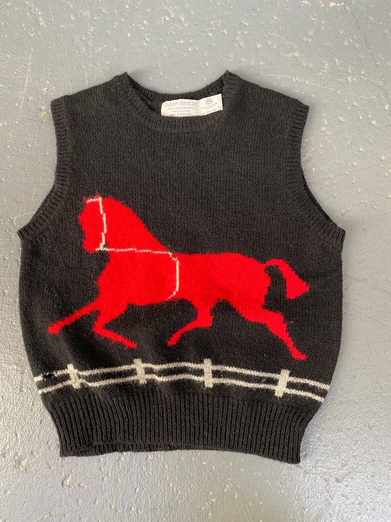 Vintage Equestrian Vest Small - image 5