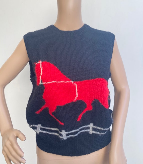 Vintage Equestrian Vest Small - image 1