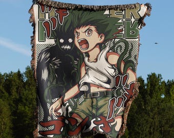 Anime Hand Woven Blanket | Anime Tapestry Throw | Manga poison