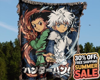 Anime Hand Woven Blanket Anime Tapestry Throw Manga Poison