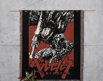 Guts Hand Woven Blanket | Manga Tapestry Throw | Anime Poison - Etsy