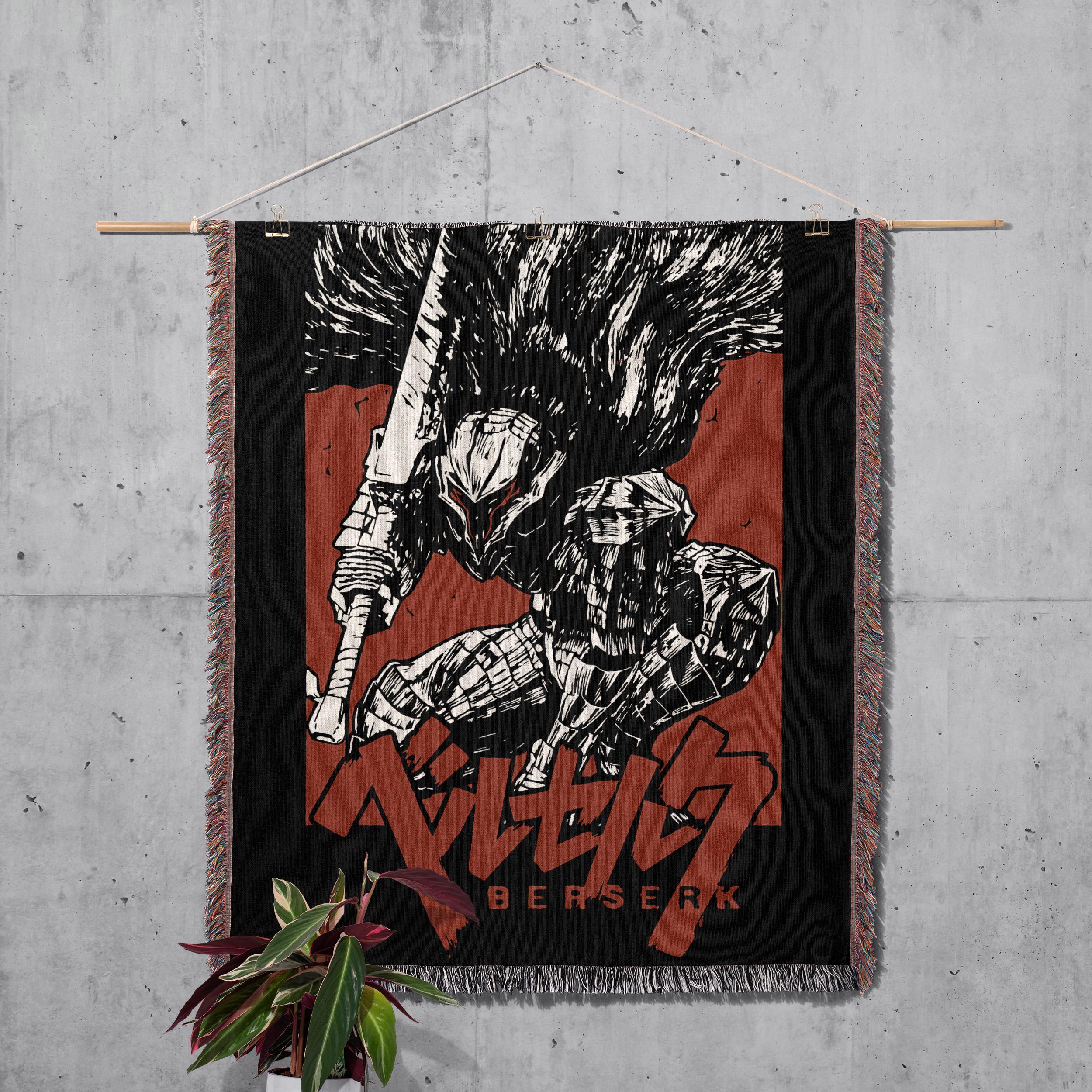 Guts Hand Woven Blanket | Manga Tapestry Throw | Anime Poison