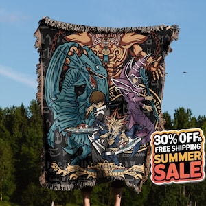 Anime Hand Woven Blanket | Anime Tapestry Throw |  Manga gif
