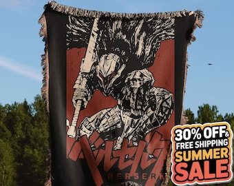 Guts Hand Woven Blanket | Manga Tapestry Throw | Anime poison