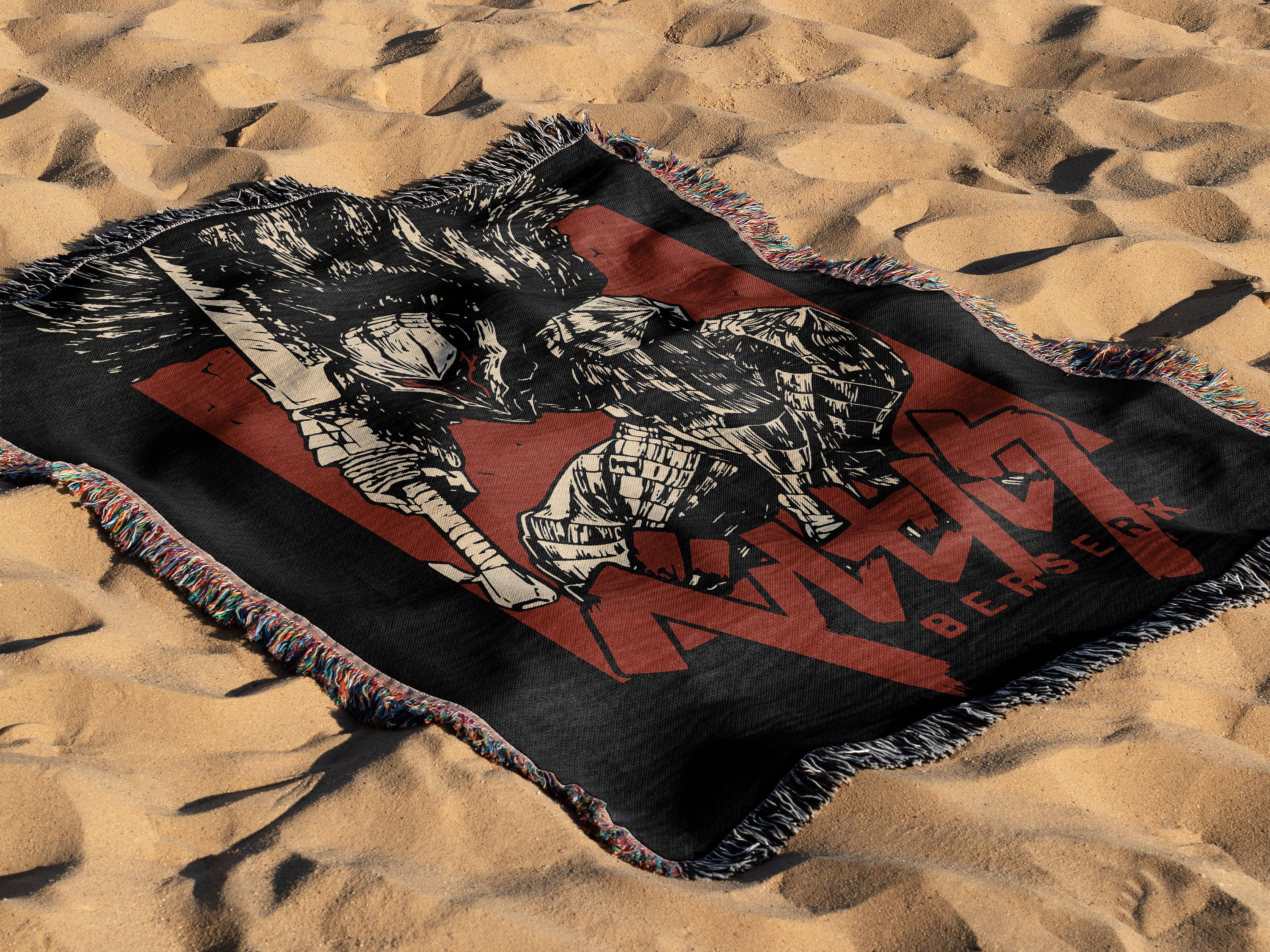 Guts Hand Woven Blanket | Manga Tapestry Throw | Anime Poison
