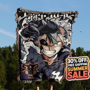Anime Hand Woven Blanket | Anime Tapestry Throw | Manga poison