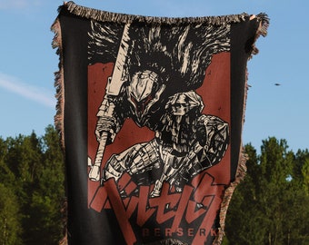 Guts Hand Woven Blanket | Manga Tapestry Throw | Anime poison