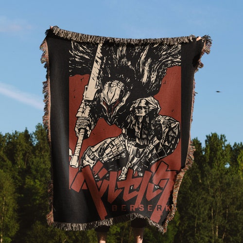 Guts Hand Woven Blanket | Manga Tapestry Throw | Anime Poison - Etsy