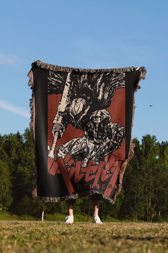 Guts Hand Woven Blanket Manga Tapestry Throw Anime Poison Etsy