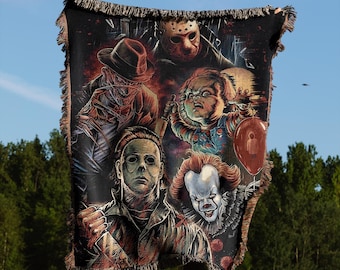 Horror Movie Hand Woven Blanket | Movie Villain Tapestry Throw |  Poison