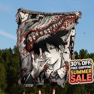 Anime Hand Woven Blanket | Kon Anime Tapestry Throw | Manga poison