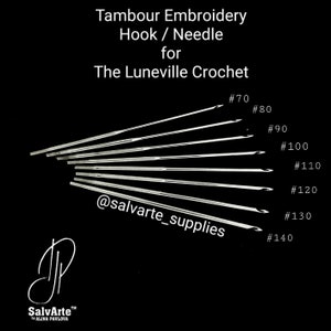 Original Tambour Beading Embroidery Hook Needle Crochet de Luneville Lesage / Aari Ari Zardozi Zardosi 70 80 90 100 110 120 130 140 image 5