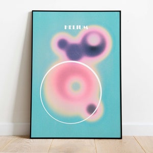 ABSTRACT GRADIENT ART | Printable minimalist poster, Psychadelic radiant print, Contemporary Wall art, Modern Aura Poster, Digital download