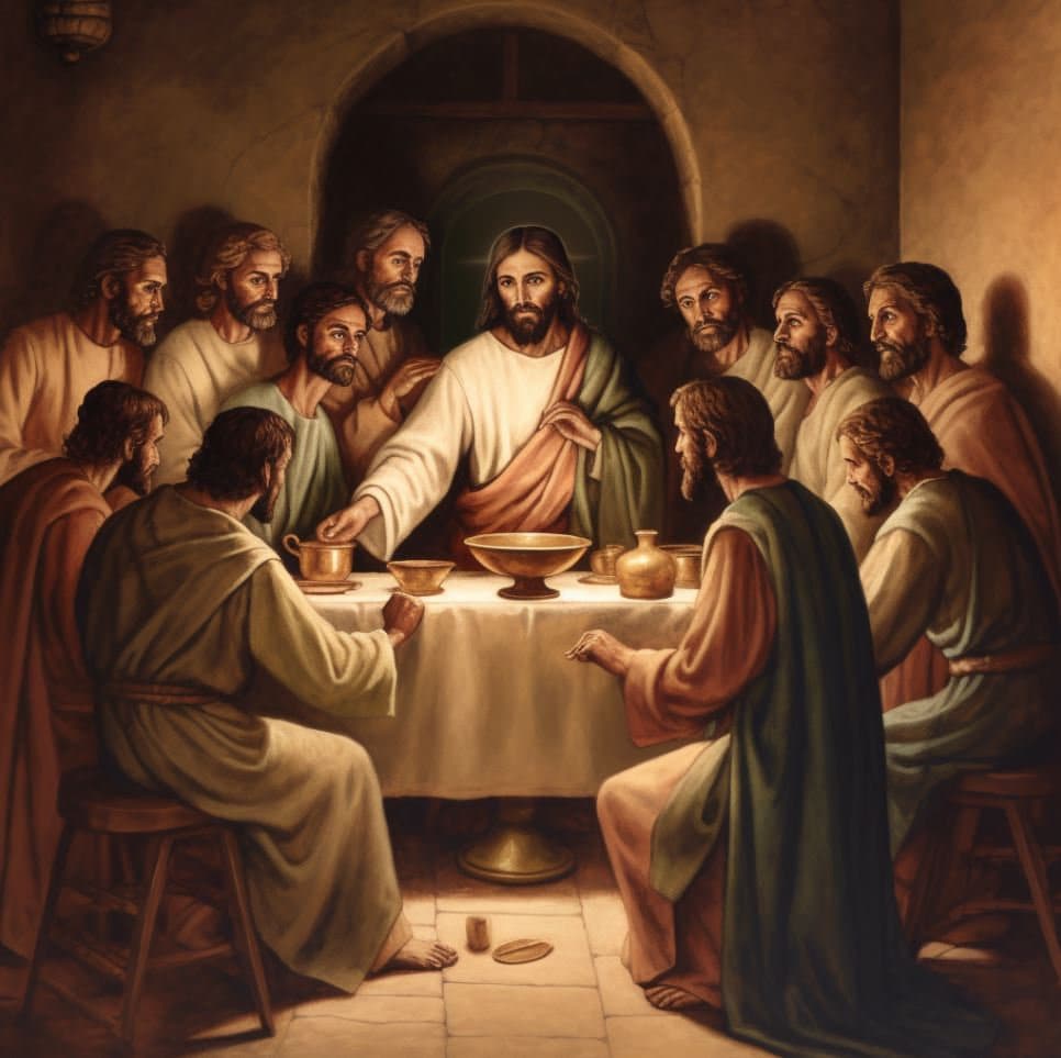 Jesus Dips the Bread in Wine Digital AI Image - Etsy