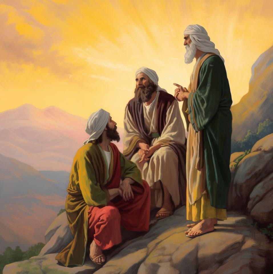 Jesus Moses and Elijah at the Mount of Transfiguration Etsy