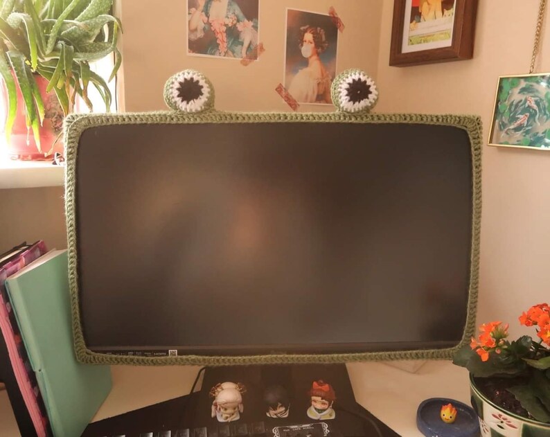 Cute Screen Monitor Hugger Crochet Pattern Desk Accessories Cute