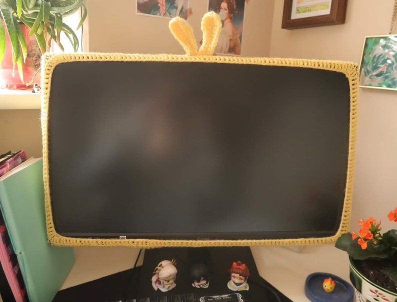 Cute Screen Monitor Hugger Crochet Pattern Desk Accessories Cute