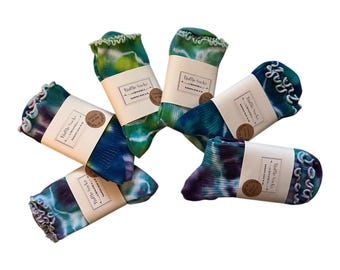 Hand Dyed Lettuce Ruffle Socks