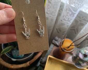 ASL “I Love You” Earrings