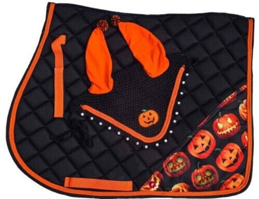 All Purpose English Saddle Pad Halloween Saddle Pad and Fly Etsy