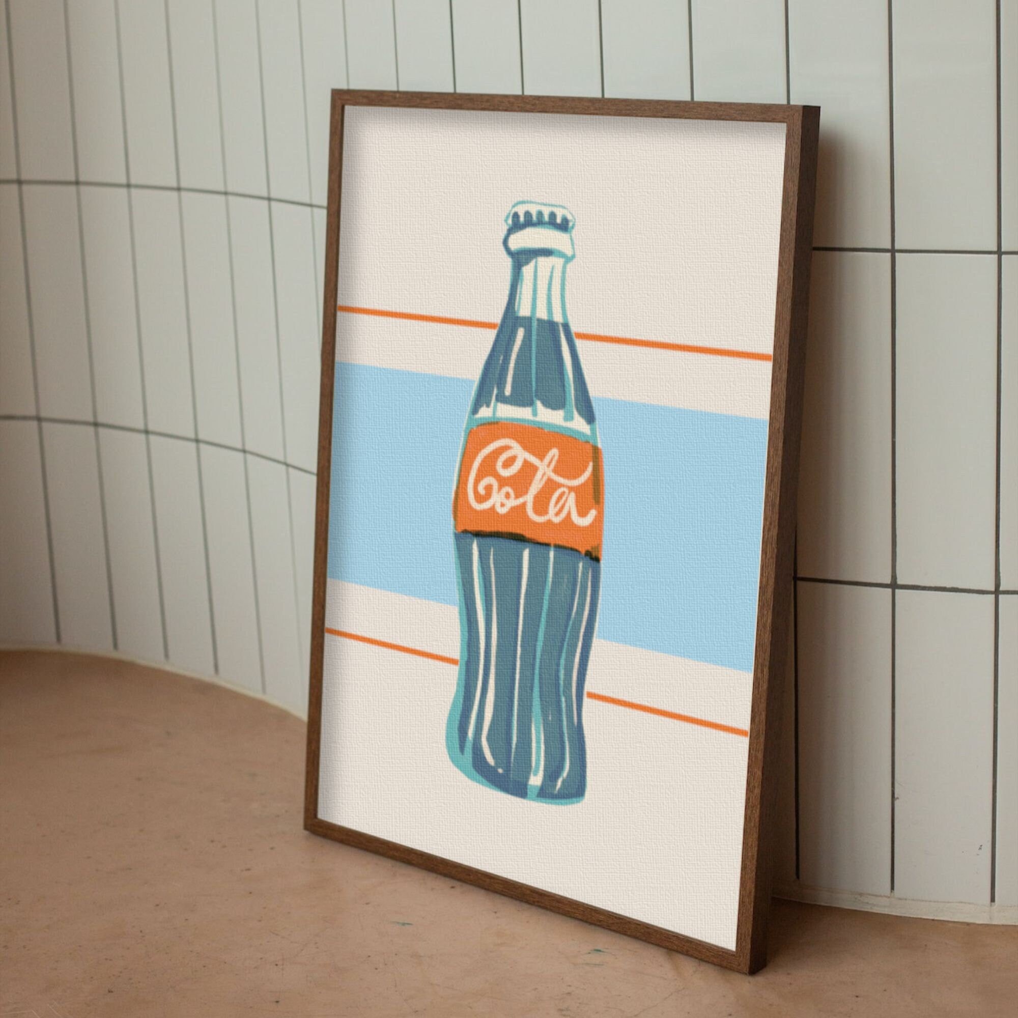 Cola Print No1, Printable Coca Cola Bottle, Vintage Cola Poster, Coke ...