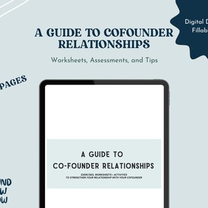 Un guide des relations avec les co-fondateurs - Ebook & Worksheets | Outils pour entrepreneurs | Fondateur | Démarrage | Coaching | Des relations d&#39;affaires