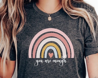 Retro Rainbow Shirt, Inspirational T-Shirt for Women, Rainbow Tee, Kindness Shirt, Gift for teacher, Motivational Shirt, Gift for her
