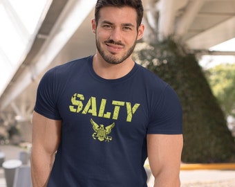 Salty Navy T-Shirt | Navy Tee | Military T-Shirt | USN Pride | Patriotic Tee | Navy Gift