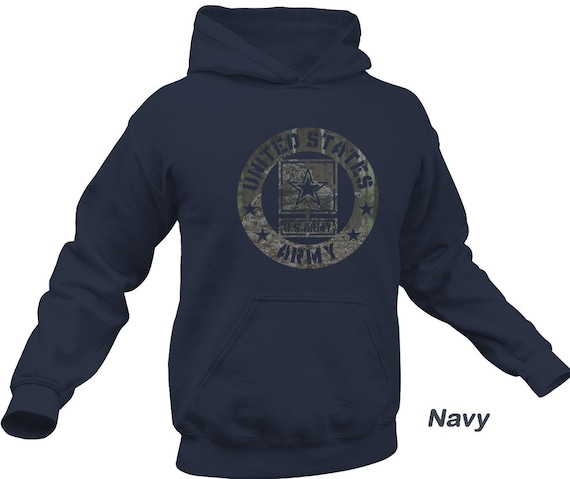 Army Hooded Sweatshirt | US Army Hoodie | Military Sweatshirt | Army Gift | Patriotic Hoodie | Army Soldier Inside Logo | Comfortable Hoodie