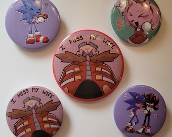 Sonic pin badges/ buttons!!