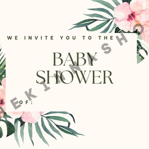 Tropical Baby Shower Invite
