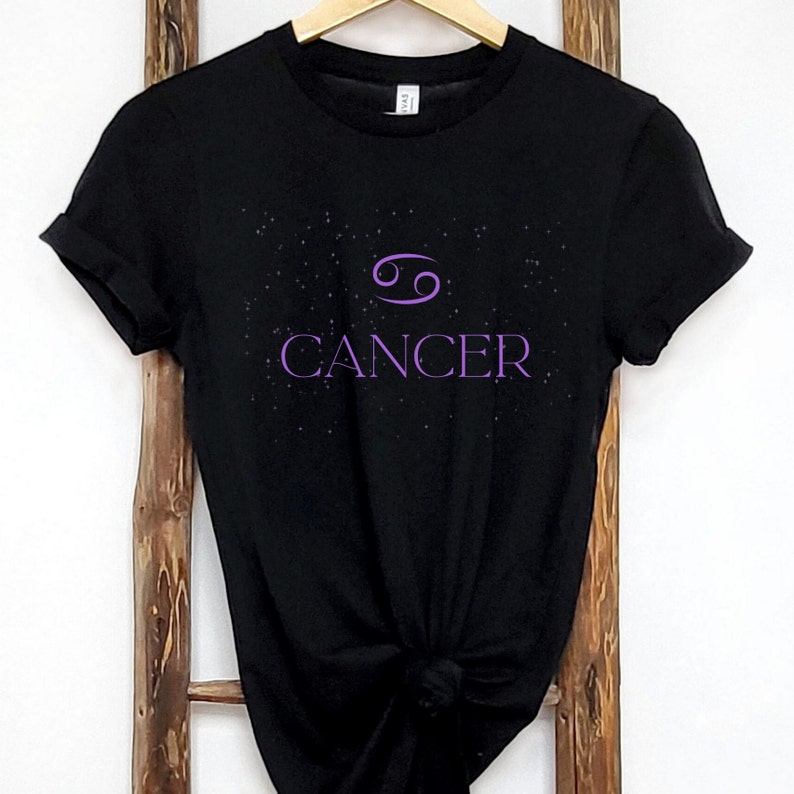Cancer Zodiac Sign Tshirt, Cancer Zodiac Symbol With Stars Shirt