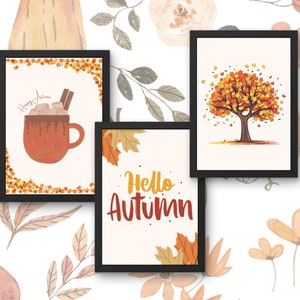 Carteles de otoño I Carteles de otoño I Home Deco I Descarga instantánea I Arte de pared I Otoño I Canva I Póster