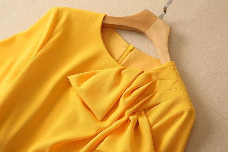 Yellow Swing Dress With Short Sleeves Royal Ascot Dress - Etsy