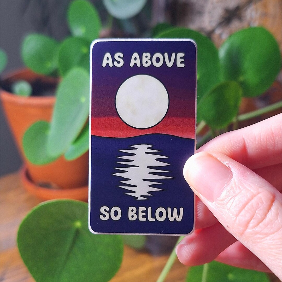 Above Design Sticker As Above so Below Sticker | Water Resistant Dishwasher Safe Sticker for ...