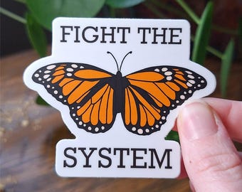 Migration is Natural Waterproof Sticker | Fight the System Decal | Subtle Fuck Ice Stickers | Antifascism Anti Fascist Anti Trump Art