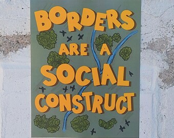 Fuck Ice Diritti degli immigrati Download digitale / Arte femminista antifascista / Poster stampabile di protesta politica / I confini sono una costruzione sociale