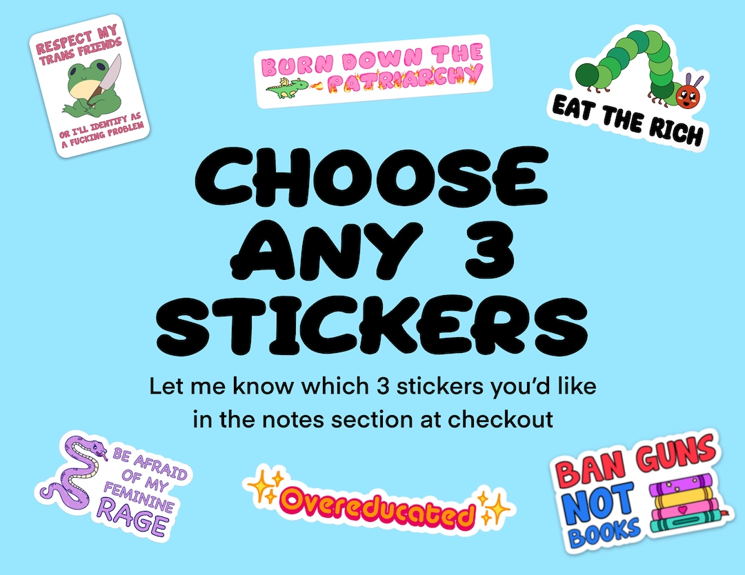 Which One Sticker Choose Any 3 Stickers | Mix and Match Bundle Pack | Witchy, Social ...
