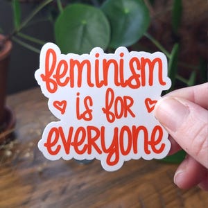 Pegatina de feminismo / Pegatina de arte feminista impermeable para botella de agua de izquierdas / Calcomanía para portátil "A la mierda con el patriarcado" / Pegatina de vinilo liberal